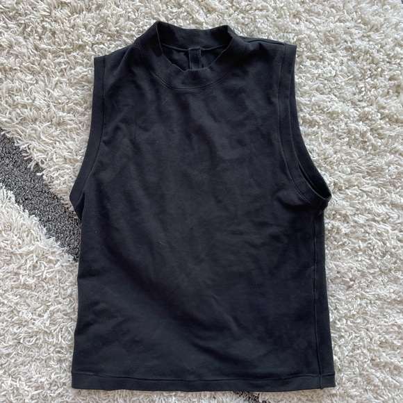 Skims Black Cotton Jersey Mock Neck!! - Picture 5 of 5